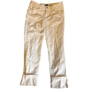 GAP WHITE DENIM STRAIGHT CUFF JEANS SIZE 0